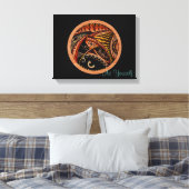 Wood Tattoo Leinwanddruck (Insitu (Schlafzimmer))