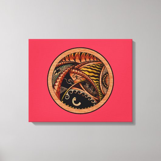 Wood Tattoo Leinwanddruck (Vorderseite)