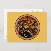 Wood Tattoo Postkarte (Vorne/Hinten)