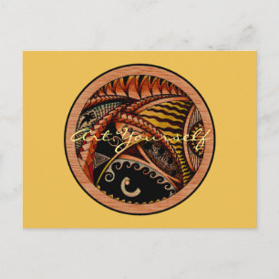 Wood Tattoo Postkarte