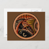 Wood Tattoo Postkarte (Vorne/Hinten)