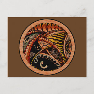 Wood Tattoo Postkarte
