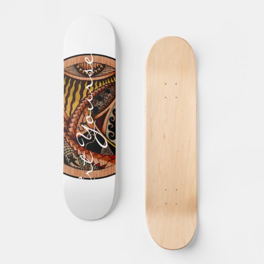 Wood Tattoo Skateboard (Vorderseite)