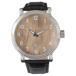 Wood Texture Wrist Watch – Natural Rustic Timepiec Armbanduhr