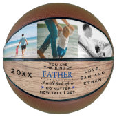 Wood Theme Vatertag Vater Geburtstag Basketball (Vorderseite)