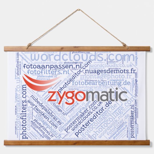 Wood Topped Wall Tapestry (landscape) Wandteppich Mit Holzrahmen (Vorne)