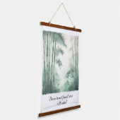 Wood Topped Wall Tapestry Paz Wandteppich Mit Holzrahmen (Gewinkelt)