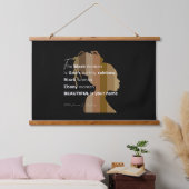 Wood Topped Wall Tapestry Wandteppich Mit Holzrahmen (Schlafzimmer)