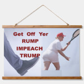 Wood Topped Wall Tapestry Wandteppich Mit Holzrahmen (Vorne)