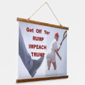 Wood Topped Wall Tapestry Wandteppich Mit Holzrahmen (Gewinkelt)