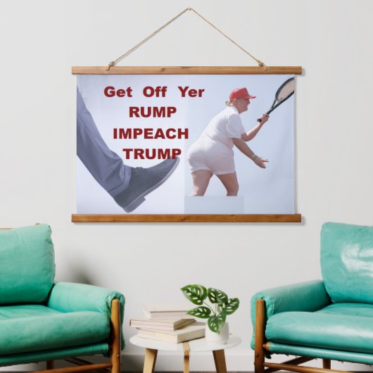 Wood Topped Wall Tapestry Wandteppich Mit Holzrahmen (Wohnzimmer)