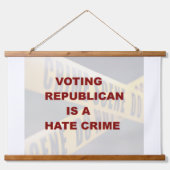 Wood Topped Wall Tapestry Wandteppich Mit Holzrahmen (Vorne)