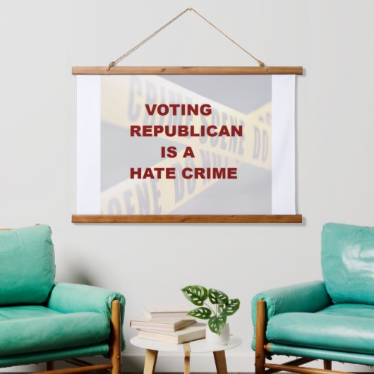 Wood Topped Wall Tapestry Wandteppich Mit Holzrahmen (Wohnzimmer)