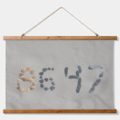 Wood Topped Wall Tapestry Wandteppich Mit Holzrahmen (Vorne)