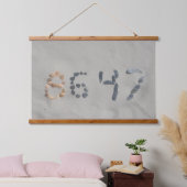 Wood Topped Wall Tapestry Wandteppich Mit Holzrahmen (Schlafzimmer)