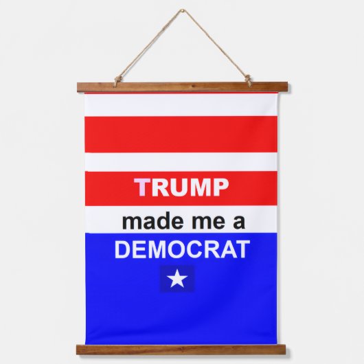 Wood Topped Wall Tapestry Wandteppich Mit Holzrahmen (Vorderseite)