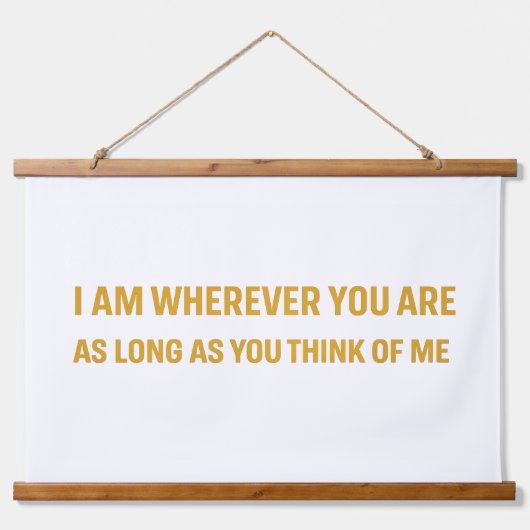 Wood Topped Wall Tapestry Wandteppich Mit Holzrahmen (Vorne)