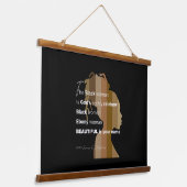 Wood Topped Wall Tapestry Wandteppich Mit Holzrahmen (Gewinkelt)