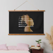 Wood Topped Wall Tapestry Wandteppich Mit Holzrahmen (Schlafzimmer)