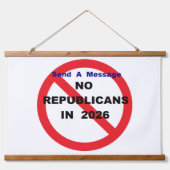 Wood Topped Wall Tapestry Wandteppich Mit Holzrahmen (Vorne)