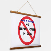 Wood Topped Wall Tapestry Wandteppich Mit Holzrahmen (Gewinkelt)