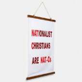 Wood Topped Wall Tapestry Wandteppich Mit Holzrahmen (Gewinkelt)