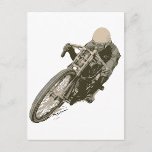 Wood Tracker Motordrome Board Rennfahrer Postkarte