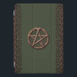 Wood Twig Pentagramm Olive Green Wiccan iPad Pro Cover<br><div class="desc">Bindemittel</div>
