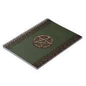 Wood Twig Pentagramm Olive Green Wiccan Notizblock (Linke Seite)