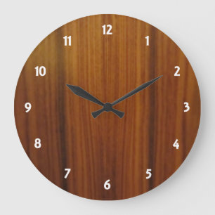 wood veneer dial große wanduhr