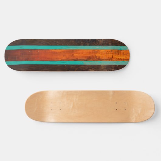 Wood vintage design skateboard (Horizontal)