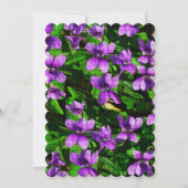 Wood Violet Mosaic Wedding Einladung (Vorderseite)