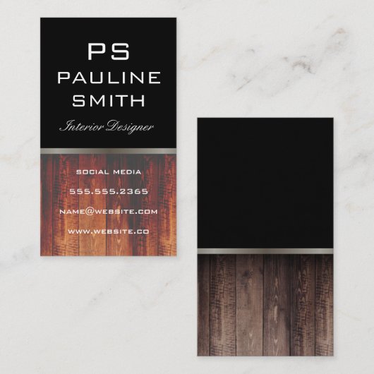 Wood Visitenkarte (Vorne/Hinten)