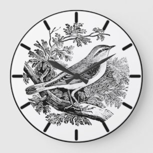 Wood Warbler British Bird Large Clock Große Wanduhr