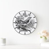 Wood Warbler British Bird Large Clock Große Wanduhr (Zuhause)