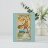 Wood Warbler Postkarte (Stehend Vorderseite)
