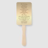 Wood Wedding Program Hand Fan Fächer (Rückseite)