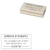 Wood Wedding Rücksendeadresse für benutzerdefinier Gummistempel (Stempel)