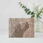 Wood Wolf Pup Art Postkarte (Stehend Vorderseite)