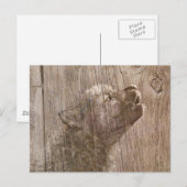 Wood Wolf Pup Art Postkarte (Vorne/Hinten)