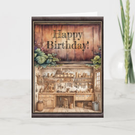 Wood Working Birthday Card Karte