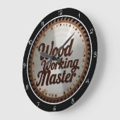 Wood Working Master Carpenter's Saw  Große Wanduhr (Winkel)