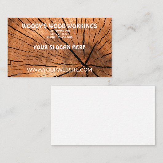 Wood Workings Visitenkarte (Vorne/Hinten)