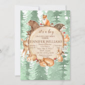 Woodbaby-Dusche Einladung Baby-Dusche (Vorderseite)