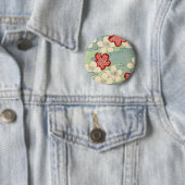 Woodblock Druck der Hartriegel-Blüten Button (Beispiel)