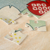 Woodblock Druck der Hartriegel-Blüten Puzzle (Seite)