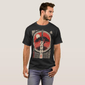 Woodblock Katana Circle | Samurai Code Art T-Shirt (Vorne ganz)
