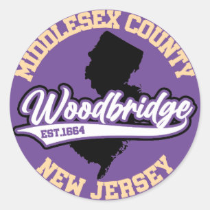 Woodbridge, New Jersey Runder Aufkleber