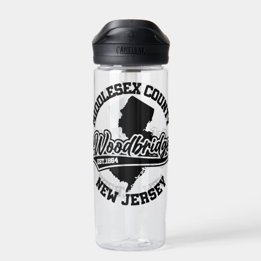 Woodbridge, New Jersey Trinkflasche (Rückseite)