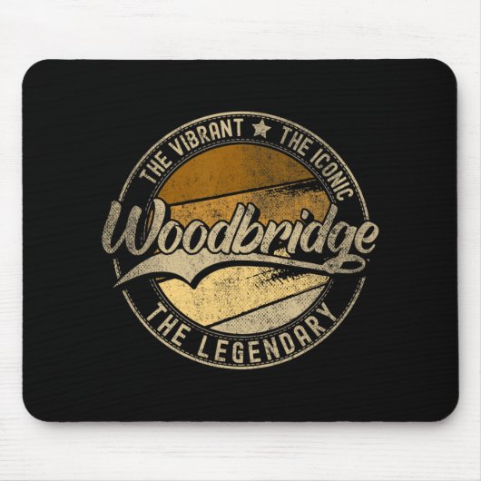 Woodbridge Nj New Jersey Vintage Distressed Mousepad (Vorne)
